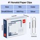 thumbnail image 2 of Clips de papel Deli 600 unidades plateado antideslizante (6 cajas), 2 of 6