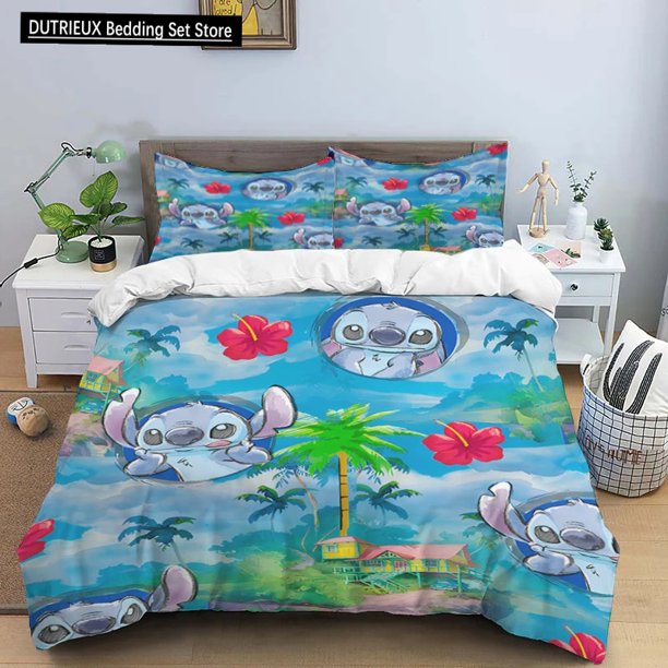 v2442 Bed Sheets Stitch Duvet Cover Home % Microfiber Quilt Cover Pillowcase Bedding Set Multi-piece Set pcs/pcs Single Double Full Size 3-Piece Bedding Set (1 Duvet Cover + 2 Pillow Shams) Bed Sheets