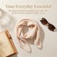 thumbnail image 5 of INSPIRE CHIC Pañuelos Cuadrados Retro de Lunares para Mujer, 22.8" Pequeño Pañuelo de Gasa de Algodón Mezclado 22.8x22.8" Beige Marrón, 5 of 6