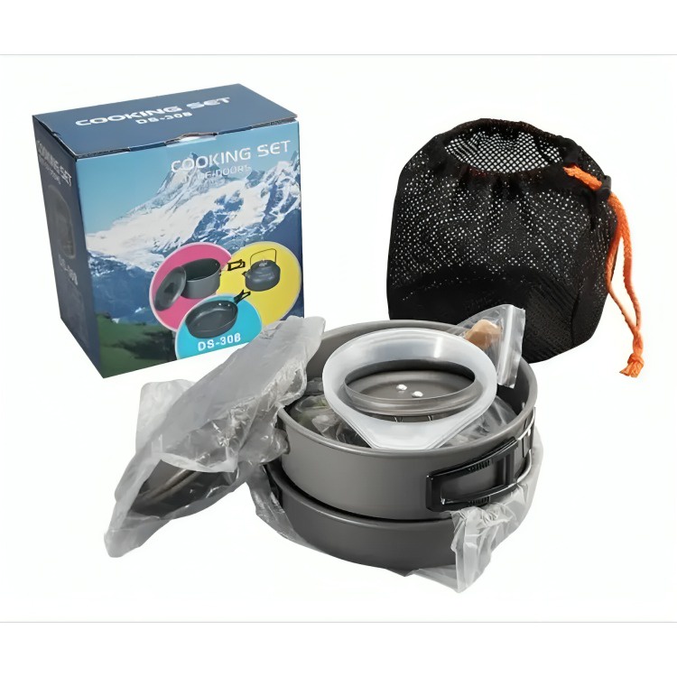 Genérico - Set Ollas Outdoor Camping Cocinilla Utensilios Ds-308