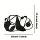 thumbnail image 2 of Metal Black Geometric Panda Outdoor Wall Art Decor Living Room Bathroom Bedroom Black Metal Wall Art Kitchen Patio Wall Sculpture, 2 of 2
