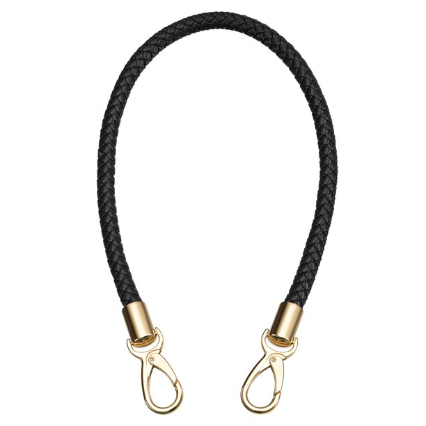 Uxcell 60cm/23.6" Correa de Repuesto de Cuero Trenzado para Bolso de Mano, Negro