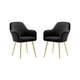 thumbnail image 1 of Pack 2 Poltronas Sitial Murano Con Patas Doradas - Negro, 1 of 3