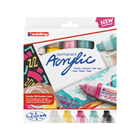 Marcadores 3D Acrílicos Doble Punta Edding 5 Colores Básicos