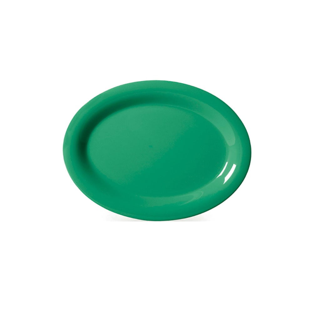 Imahe - Set De 6 Plato Ovalado Melamina Verde 34 X 26 Cm
