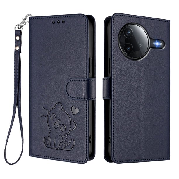 Funda Billetera con Espacio para Fotos para Xiaomi POCO F7 Pro, Azul