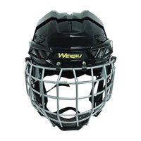Ioensy - Casco De Hockey Negro Con Barbilla Casco De Patinaje Sobre Hielo Para Entrenamiento Competición M