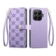 thumbnail image 1 of Funda Billetera con Cierre para [Xiaomi 15T Pro] con Tarjetero, Soporte y Correa de ManoMorado, 1 of 5