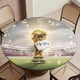 thumbnail image 5 of Copa Mundial de la FIFA-theme Fitted Round Tablecloths Elastic Edged Table Covers Waterproof Table Cloth for Kitchen Holiday Party Tables Decor 120cm, 5 of 6