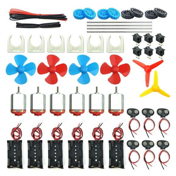 Kit de motores DC EUDAX, 6 motores tipo 130 de 3 V y 12 V