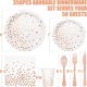 thumbnail image 2 of Juego Desechable Partylamb 350 Piezas Blanco Oro Rosado, 2 of 3