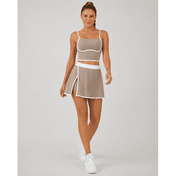 Conjunto Deportivo Mujer Top y Falda Short Premium