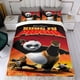 thumbnail image 4 of Kung Fu Panda Conjunto de sábanas temático, trío de piezas, cómodo y amigable con la piel, diseño único, regalo de decoración para el hogar para familiares, amigos y fans,173cm *218cm, 4 of 6