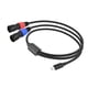 thumbnail image 5 of Tipo-C A 2 XLR Cable Divisor De Cable Y Altavoz De Auriculares De Cine En Casa 3M, 5 of 5