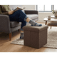 thumbnail image 2 of Puff Silla Cubo Belug Organizador Plegable Chico marron, 2 of 3