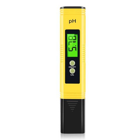 Xusx111 - Medidor De Ph, Medidor De Ph Digital Para Agua, Probador De Ph De Alta Precisión 0.01 Con Rango De Medición De Ph 0-14 Para Hidropónica, Bebida Doméstica, Piscina Y Acuario (Amarillo)