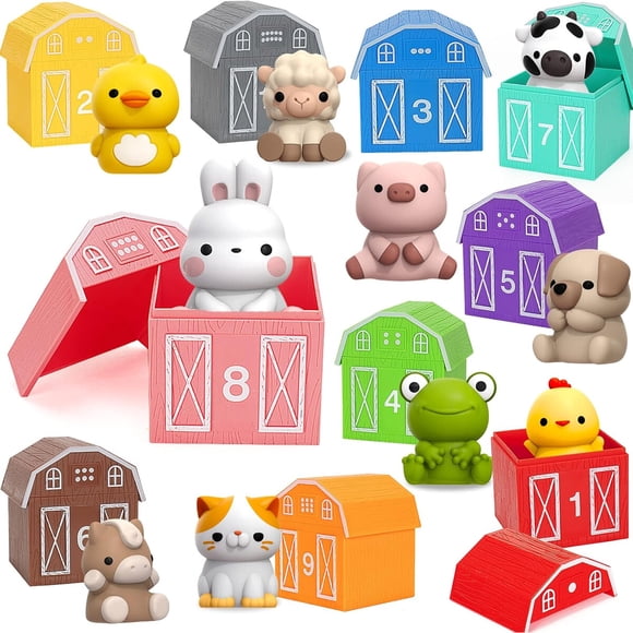 Set Didáctico Animales Granja 20 Piezas Montessori