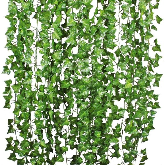 Guirnalda de Hiedra Artificial DearHouse 25.5 m 12 Tiras Verde