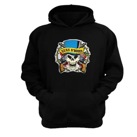 Genérico - Polerón Canguro Guns N´ Roses Negro Talla Xs Unisex