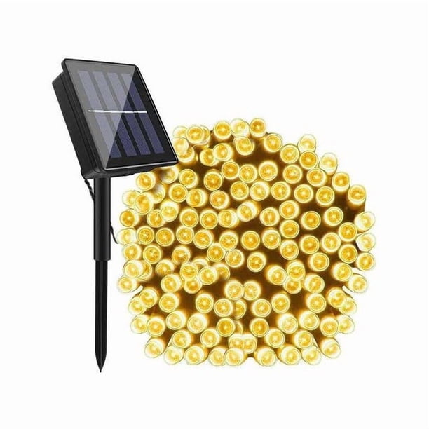 Guirnalda Solar Color Cálido - 20 Led Boda 5 Mtrs Decorado Cálido