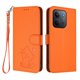 thumbnail image 1 of Xiaomi Redmi 15C 4G/5G Funda Billetera con Estampado de Gato, Naranja, 1 of 6