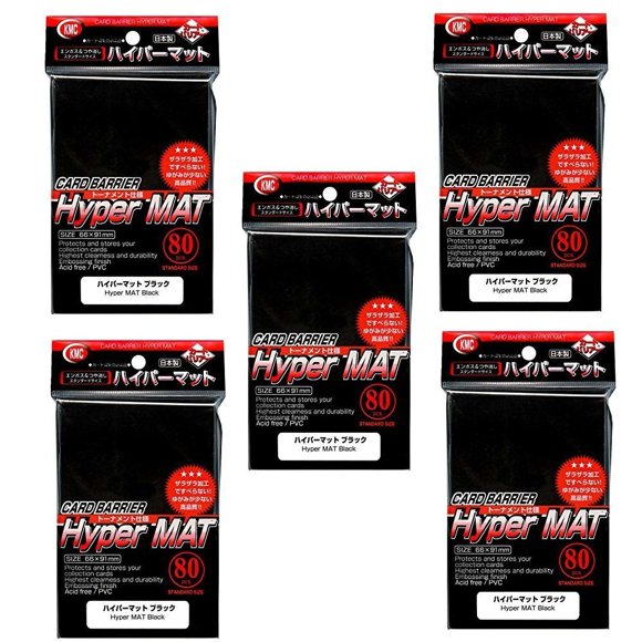 Juego Card Barrier Hyper Mat Black KMC x5 (400 hojas)