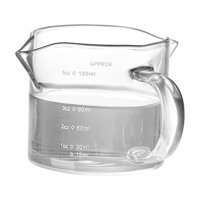 Magideal - Taza Medidora De Vidrio Taza De De Doble Boca Vasos Resistentes Al Calor Taza De Café Expreso De Medida Transparentes Taza Mezcladora Para , 150 Ml 150Ml