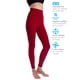 thumbnail image 4 of Leggings de compresión para hombre, cintura alta, control de barriga, color rojo L, 4 of 7
