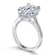 thumbnail image 3 of Anillo de Compromiso de Plata Esterlina 925 de 6 Quilates Corte Ovalado CZ Diamante Simulado Anillos Alianzas de Boda para Mujer Aniversario Promesa Anillo Nupcial, 3 of 6