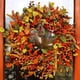 thumbnail image 3 of Corona de otoño para puerta de 14/18 pulgadas, guirnalda de otoño de bayas de ratán artificial para Halloween, coronas de Halloween para decoración de puertas delanteras, corona de calabaza para decor, 3 of 7
