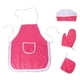 thumbnail image 1 of 4 Uds. De Juguetes Para Juego De Imitación De Cocina Para Niños Con Delantal Y Gorro De Chef, Manopla Para Horno, Almohadilla Caliente, 1 of 3
