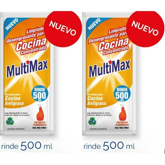 ANTIGRASA ULTRA CONCENTRADO PARA DILUIR RINDE 500ml +500ml PACK 2 UNIDAES