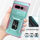 thumbnail image 3 of Funda Armada para Google Pixel 7 Pro con Tapa Deslizante y Soporte Magnético Giratorio Verde, 3 of 5