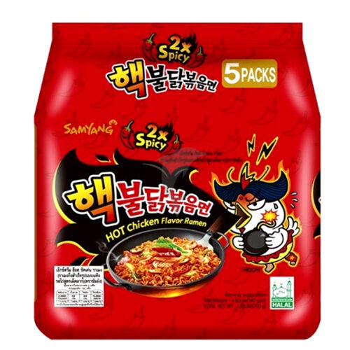 Buldak Ramen Picante X2 Samyang 140G*Pack 5 Bolsas