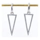 thumbnail image 4 of Aros Argolla Y Triángulo, Circonitas Pavé, Plata 925, Regalo Plateado, 4 of 4