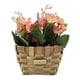thumbnail image 5 of Planta Artificial Macetero Estilo Mimbre Flores Rosados rosa claro, 5 of 7