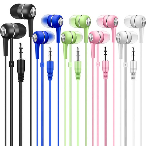Audífonos Yoley 100 unidades multicolores con cable