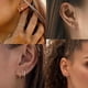 thumbnail image 5 of Pendientes de plata S925 con forma de círculo de circonita y diamante para mujer, con diamantes Rai explosivos y un sentido avanzado., 5 of 5