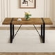 thumbnail image 2 of Rustic Industrial Rectangular Wood Dining Table For 4-6 Person, Thick Engineered Wood color Tabletop and Black Metal Legs,Desk For Kitchen Dining Living Room, 2 of 3