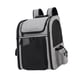 thumbnail image 3 of Mochila transportadora de mascotas con soporte de hebilla expandible para gatos pequeños y perros, bolsa de viaje portátil de gran capacidad para masc Gris, 3 of 5