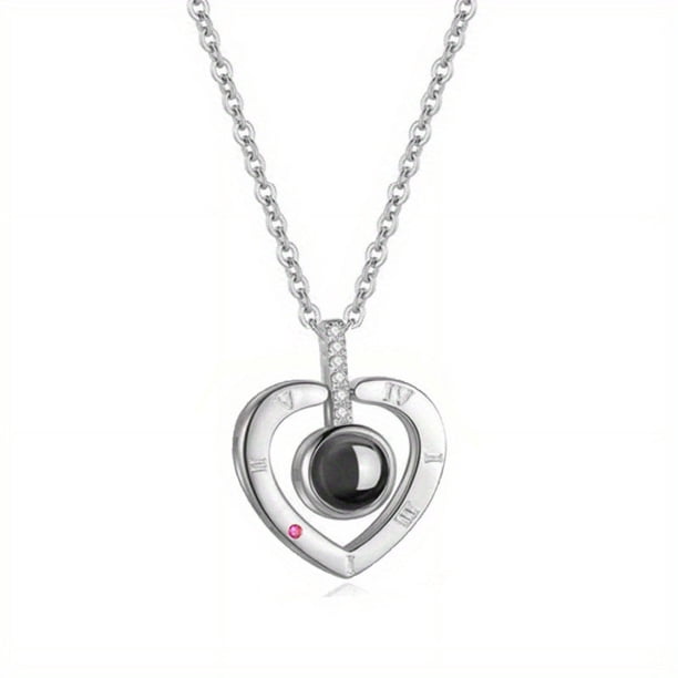 Projection Necklace I Love You 100 Languages Pendant Jewelry For Lover Girlfriend Couple Romantic Cute Accessories