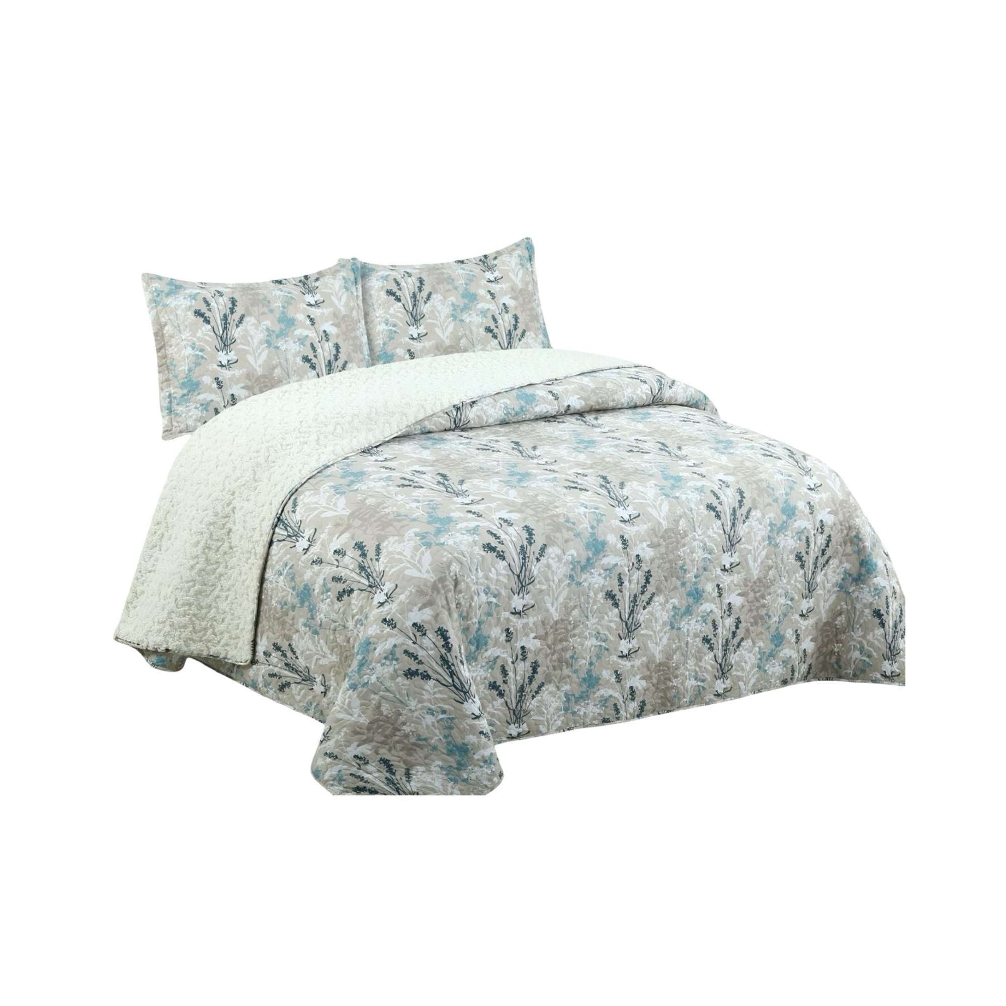 Feiya - Quilt Con Sherpa 2 Plaza Beige J11