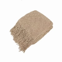 Genérico - Manta Decorativa Tejida Para Sillón, Piecera O Cama Color Marrón