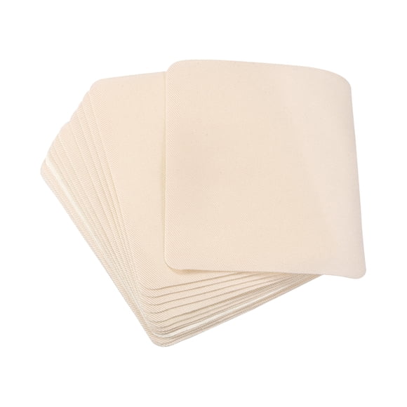 Uxcell Parche de Tela Parches Termoadhesivos para Ropa Pantalones Bolsa Sofá Reparación de Agujeros y Decoración Beige