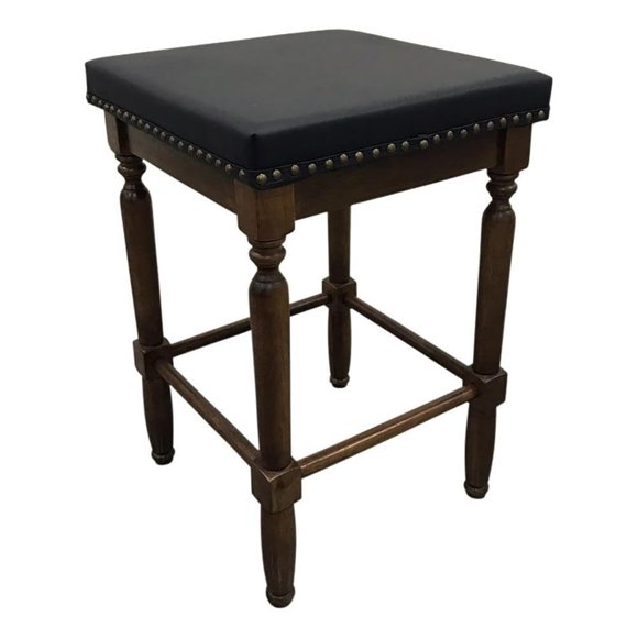Juego de 2 sillines Barstool Carolina Classic Biltmore, color negro rústico