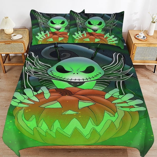 Nightmare-Before-Christmas Nightmare-Before-Christmas Bedding Set Sheet Set for Kids Adults,All Season Lightweight