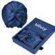 thumbnail image 1 of Bonete de Seda BLISSY 22 Momme Azul para Cabello Rizado, 1 of 8