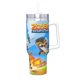 thumbnail image 2 of Zoo Battle Arena Vaso aislado de acero inoxidable con asa, diseño temático, regalo para familia, amigos y fans; incluye pajita y encaja en el portavasos estándar, 40 oz, 2 of 6
