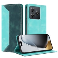 Funda Foxdock Para Blackview Wave 8 De Cuero Premium Bicolor Con Ranuras Rfid, Carcasa Tipo Billetera Antigolpes Y Soporte Plegable