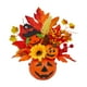 thumbnail image 3 of Calabaza Artificial De Halloween Para El Hogar, Acción De Gracias, Hojas De Arce, Flores De Bacca Con Sombrero De Bruja, 3 of 5